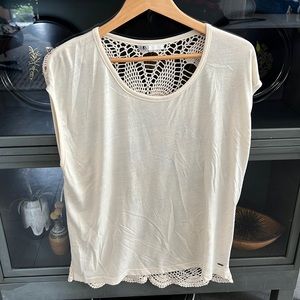 Volcom crochet doily tank top